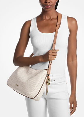 michael kors nolita medium signature logo shoulder bag