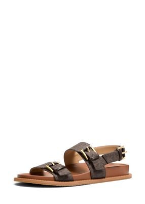 michael kors nia signature logo sandal