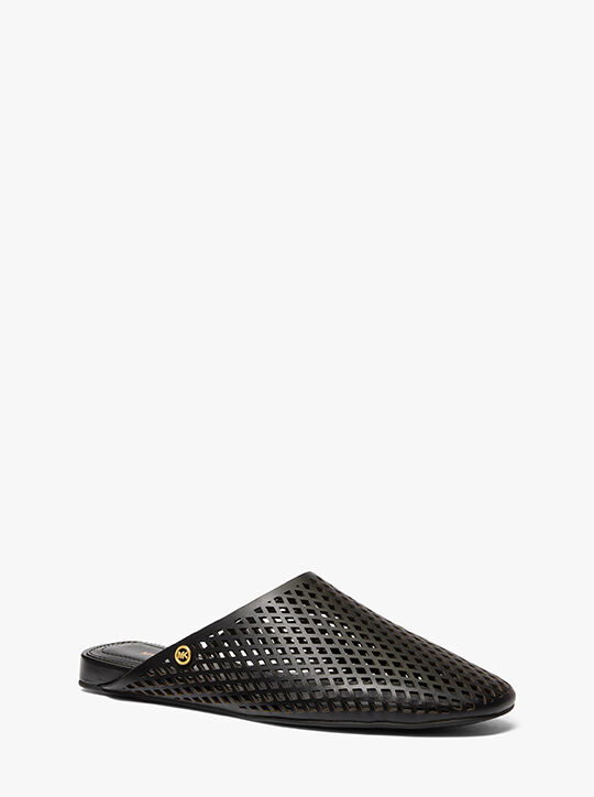 michael kors cady perforated leather mule