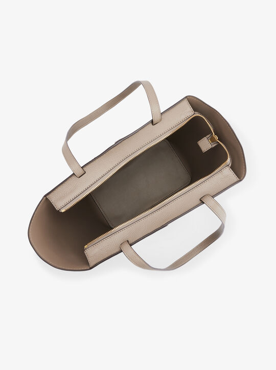 michael kors flora large signature logo and leather tote bag