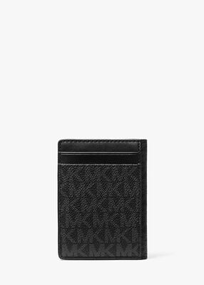 michael kors cooper signature logo bi fold wallet