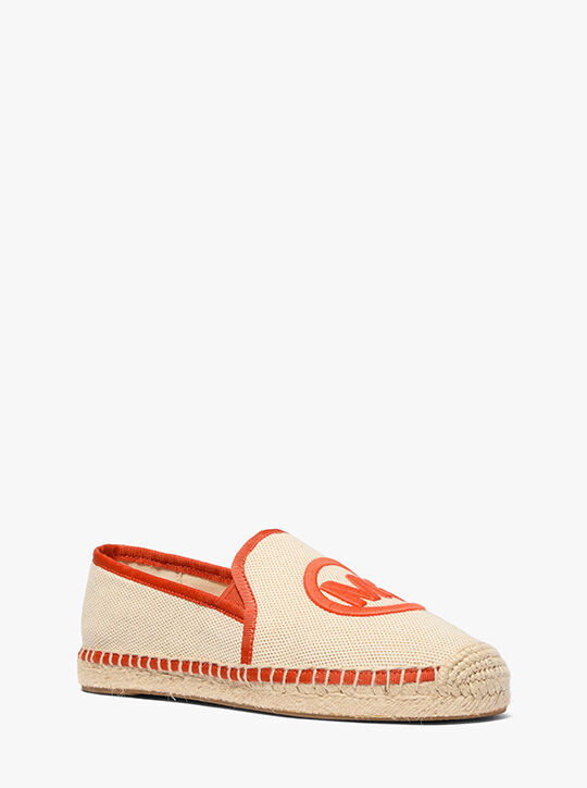 michael kors hastings two tone cotton blend canvas espadrille