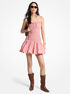 Smocked Cotton Poplin Bubble-Hem Dress michael kors smocked cotton poplin bubble hem dress