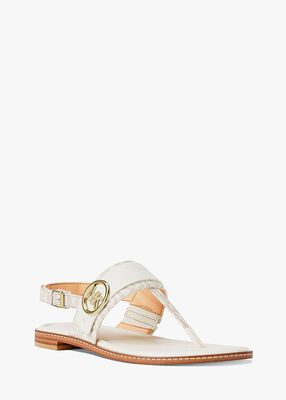michael kors carmen signature logo thong sandal