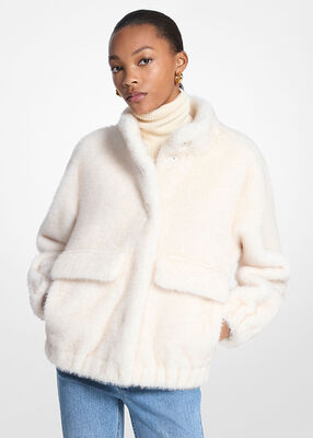 michael kors جاكيت من الفرو الصناعي