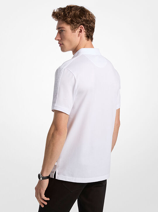 michael kors logo cotton polo shirt