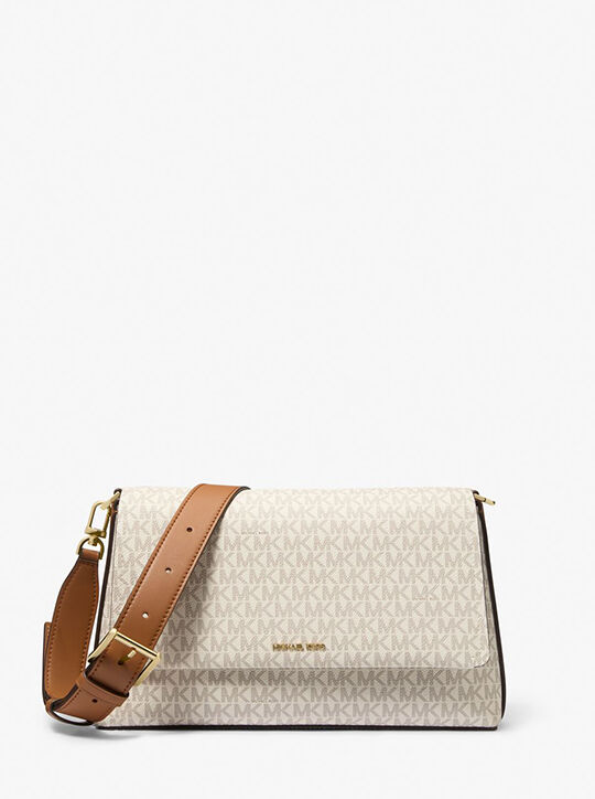 michael kors nessa large signature logo crossbody bag