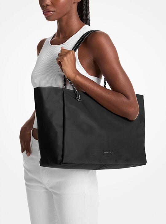 Georgia Large Nylon Tote Bag, BLACK | Michael Kors UAE
