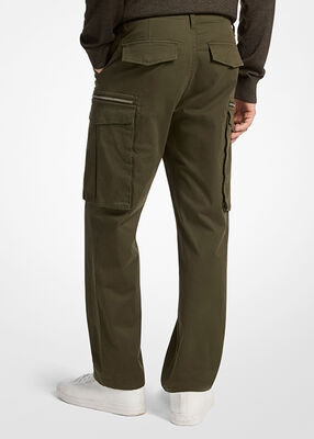 michael kors بنطال كارجو بسحاب من القطن المرن