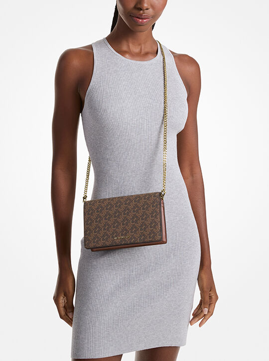 michael kors jet set medium empire logo crossbody bag