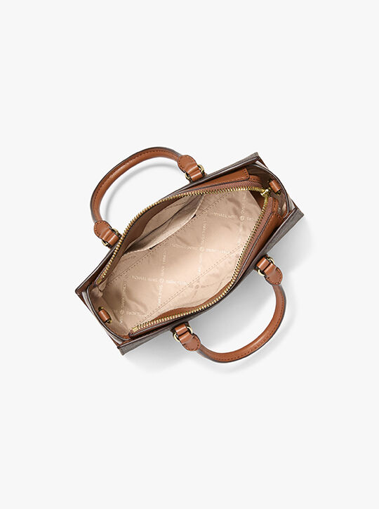 michael kors arden small signature logo messenger bag