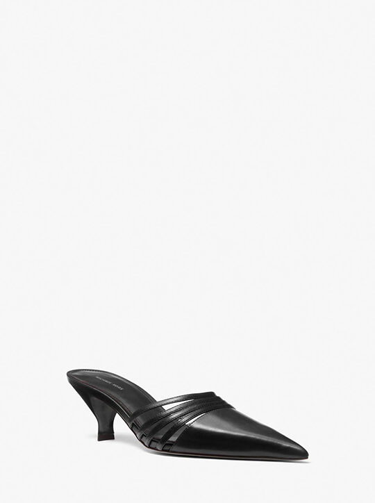 michael kors haisley leather mule pump
