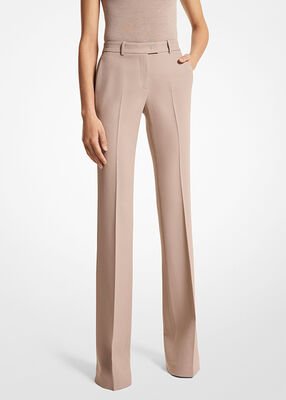 Haylee Double Crepe Sablé Flared Trousers