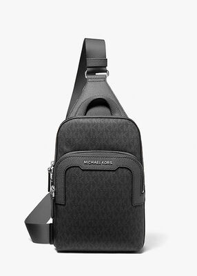 michael kors hudson signature logo sling pack