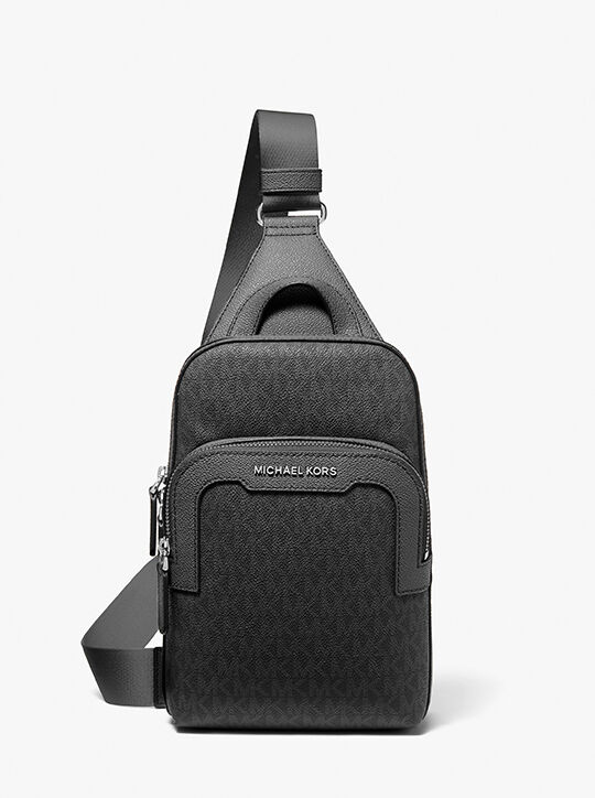 michael kors hudson signature logo sling pack