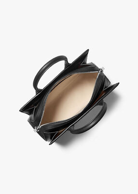 michael kors حقيبة ليلى متوسطة الحجم من الجلد tk