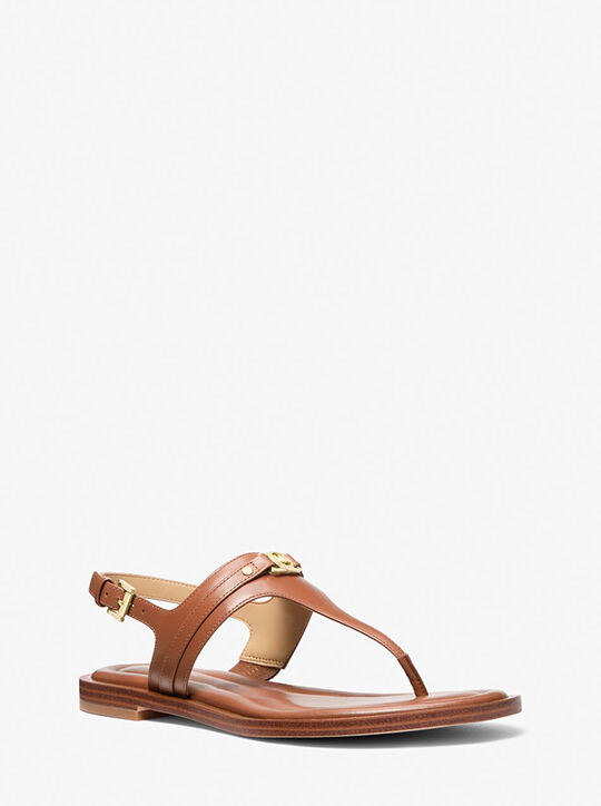 michael kors mandy leather t strap sandal