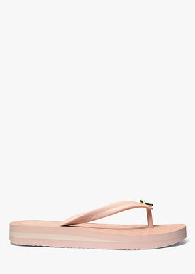 michael kors posie signature logo flip flop