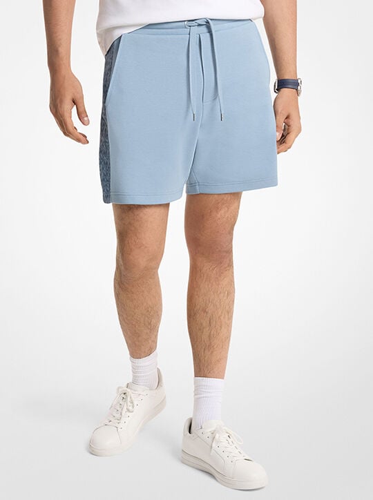 Logo Tape Cotton Blend Shorts michael kors logo tape cotton blend shorts