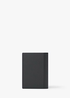 michael kors hudson pebbled leather folio card case