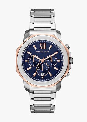 michael kors ساعة مايكل كورس بريسكوت كرونوغراف المصنوعة من الفولاذ المقاوم للصدأ