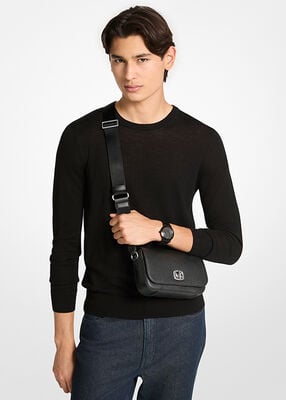 michael kors bryant small leather crossbody bag
