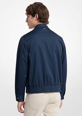michael kors harrington stretch cotton bomber jacket