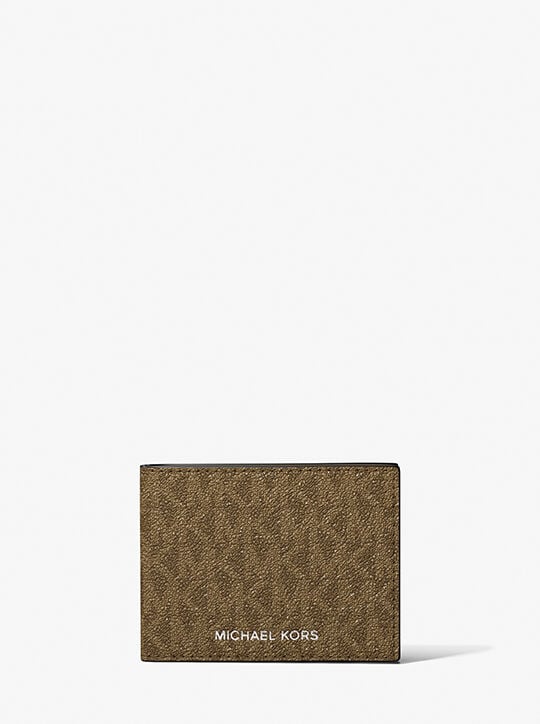 Harrison Logo Billfold Wallet With Passcase michael kors harrison logo billfold wallet with passcase