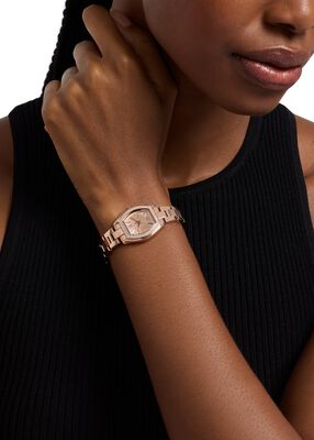 michael kors petite chelsea pav  two tone watch