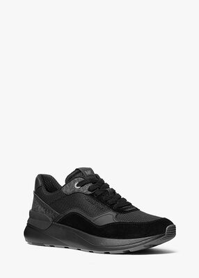 michael kors trevor mixed media trainer