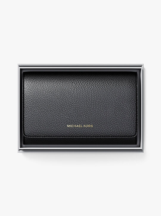 محفظة جيت سيت كبيرة من الجلد المحبب michael kors محفظة جيت سيت كبيرة من الجلد المحبب