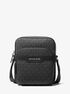 michael kors hudson mini signature logo flight bag
