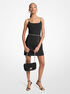 michael kors chain strap belted bustier mini dress