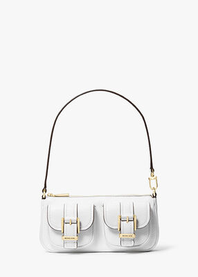 michael kors zoe small pebbled leather pochette