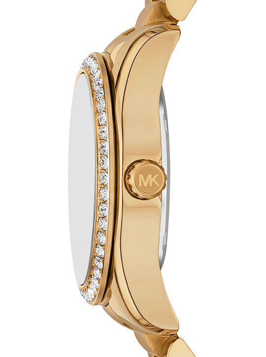 michael kors mini lexington pav  gold tone watch