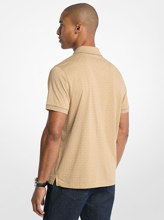 Signature Logo Cotton Jersey Polo Shirt michael kors signature logo cotton jersey polo shirt