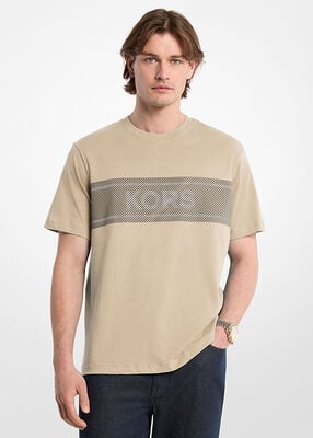 michael kors cotton jersey logo t shirt