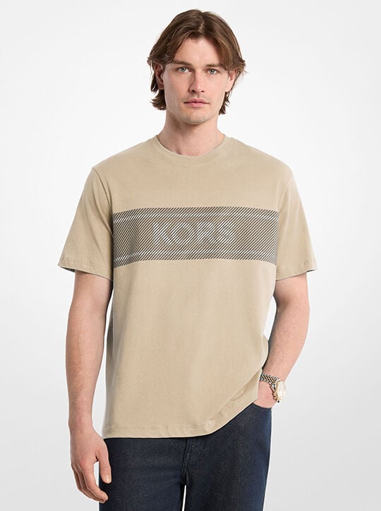 michael kors cotton jersey logo t shirt
