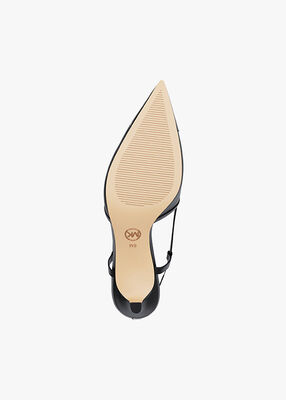 michael kors alora leather slingback pump