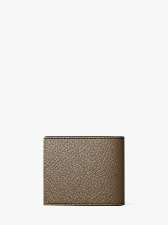 michael kors hudson pebbled leather billfold wallet