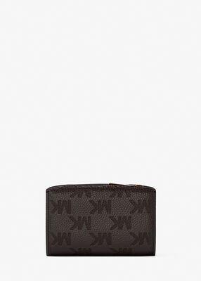michael kors bryant medium logo embossed leather wallet