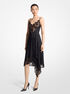 Lace Trim Satin Charmeuse Asymmetric Slip Dress michael kors lace trim satin charmeuse asymmetric slip dress