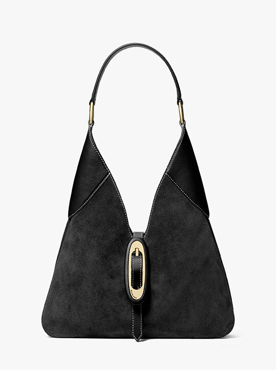 Cornelia Medium Suede Hobo Shoulder Bag michael kors cornelia medium suede hobo shoulder bag
