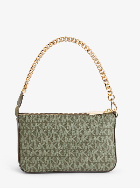 michael kors jet set medium signature logo pochette