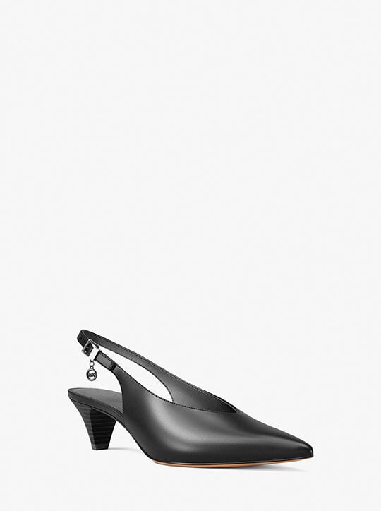 Tonya Leather Slingback Pump michael kors tonya leather slingback pump