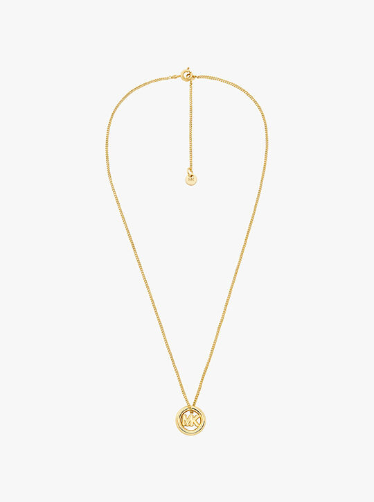 Logo Pendant Necklace michael kors logo pendant necklace