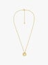 Logo Pendant Necklace michael kors logo pendant necklace