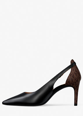 michael kors leather slingback pump