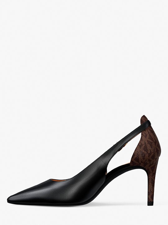 Leather Slingback Pump michael kors leather slingback pump