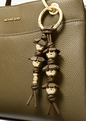 michael kors embellished floral bag charm